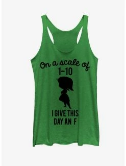 Movies Disney Pixar Inside Out Disgust I Give This Day An F Womens Tank