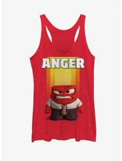 Movies Disney Pixar Inside Out Anger Portrait Womens Tank