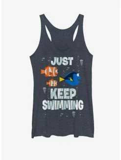 Movies Disney Pixar Finding Nemo Just Keep Swimming Womens Tank