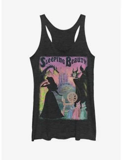 Movies Disney Sleeping Beauty Aurora Silhouette Womens Tank