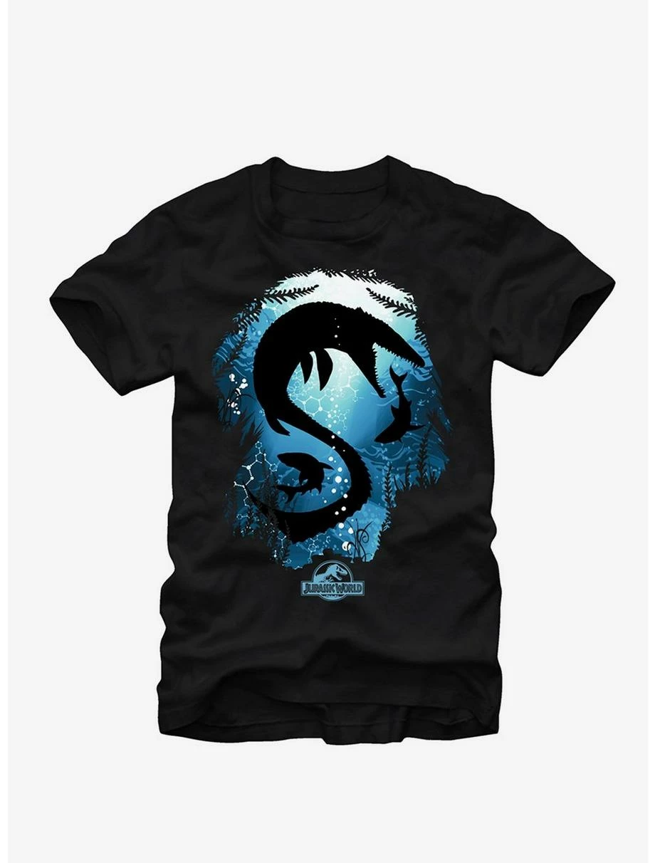Movies Jurassic World Mosasaurus With Sharks T-Shirt 3 Movies Jurassic World Mosasaurus With Sharks T-Shirt