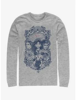 Movies Disney Aladdin 2019 Vintage Aladdin Collage Long Sleeve T-Shirt
