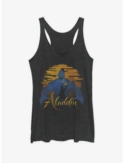 Movies Disney Aladdin 2019 Genie Silhouette Womens Tank