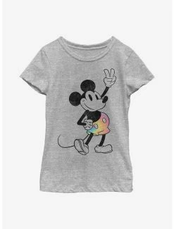 Tie-Dye Disney Mickey Mouse Tie Dye Mickey Youth Girls T-Shirt