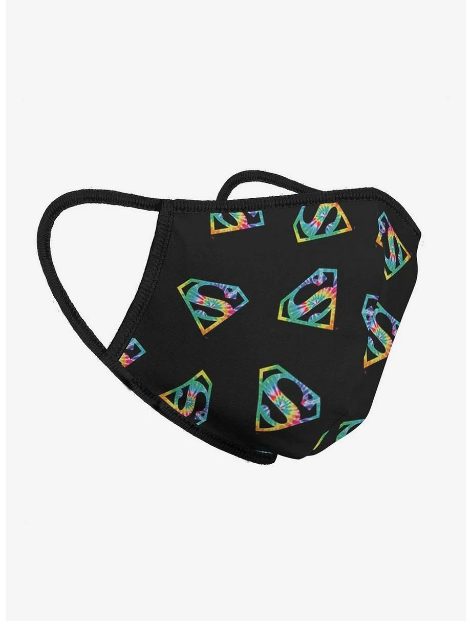 Tie-Dye DC Comics Superman Tie Dye Logo Face Mask 3 Tie-Dye DC Comics Superman Tie Dye Logo Face Mask