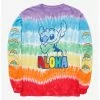 Disney Pride Lilo & Stitch Aloha Tie-Dye Long Sleeve T-Shirt - BoxLunch Exclusive