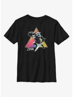 Tie-Dye Nintendo The Legend Of Zelda Tie Dye Link Silhouette Youth T-Shirt