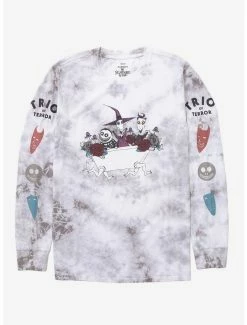 Disney The Nightmare Before Christmas Trio Of Terror Long Sleeve Tie-Dye T-Shirt - BoxLunch Exclusive