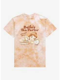 Disney Beauty And The Beast Belle’s Tea Parlor Women’s Tie-Dye T-Shirt - BoxLunch Exclusive