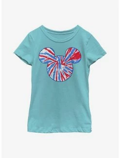 Tie-Dye Disney Mickey Mouse Tie Dye Americana Youth Girls T-Shirt