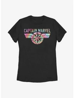 Tie-Dye Captain Marvel Tie Dye Captain Womens T-Shirt
