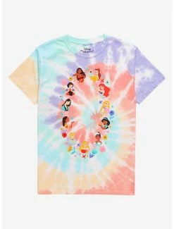 Disney Princess Floral Portraits Youth Tie-Dye T-Shirt - BoxLunch Exclusive