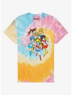 Pretty Guardian Sailor Moon Sailor Guardians Group Portrait Tie-Dye T-Shirt - BoxLunch Exclusive