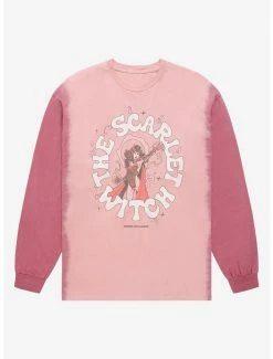 Tie-Dye Marvel Scarlet Witch Retro Split-Dye Long Sleeve T-Shirt - BoxLunch Exclusive