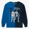 Tie-Dye JoJo's Bizarre Adventure Bruno & Zipper Man Portraits Split-Dye Long Sleeve T-Shirt - BoxLunch Exclusive