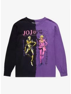 Tie-Dye JoJo's Bizarre Adventure Golden Wind & Giorno Portraits Split-Dye Long Sleeve T-Shirt - BoxLunch Exclusive