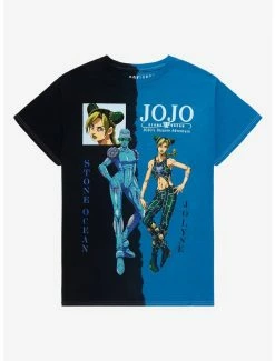 Tie-Dye JoJo’s Bizarre Adventure Jolyne & Stone Free Split Dye T-Shirt - BoxLunch Exclusive