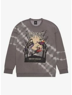 Tie-Dye Our Universe Disney Hocus Pocus Sanderson Sisters Broom Squad Crewneck - BoxLunch Exclusive