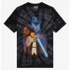 Star Wars: Episode II - Attack Of The Clones Obi-Wan Kenobi Retro Spiral Tie-Dye T-Shirt -boxlunch store 18643561 hi