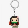 Television Funko Pocket Pop! Demon Slayer: Kimetsu No Yaiba Nezuko Kamado (Running) Vinyl Keychain - BoxLunch Exclusive -boxlunch store 18653573 hi