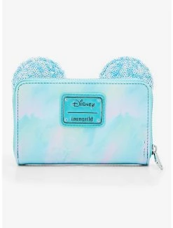 Television Loungefly Disney Minnie Mouse Sequin Bow Small Zip Wallet - BoxLunch Exclusive