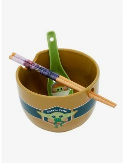 Television Star Wars The Mandalorian Grogu Snack Time Ramen Bowl With Chopsticks And Spoon -boxlunch store 19428703 av2