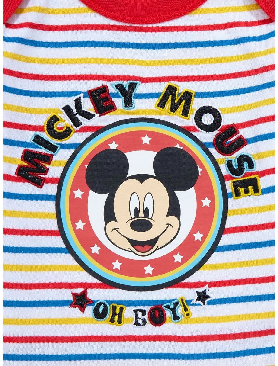 Television Disney Mickey Mouse Oh Boy Striped Infant One-Piece - BoxLunch Exclusive 5 Television Disney Mickey Mouse Oh Boy Striped Infant One-Piece - BoxLunch Exclusive - Image 3