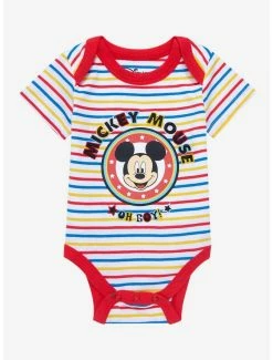 Television Disney Mickey Mouse Oh Boy Striped Infant One-Piece - BoxLunch Exclusive