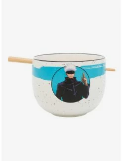 Television Jujutsu Kaisen Gojo Satoru Ramen Bowl With Chopsticks