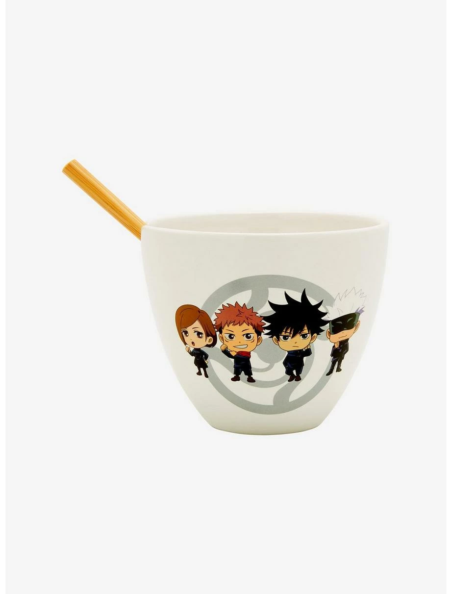 Television Jujutsu Kaisen Chibi Characters Ramen Bowl With Chopsticks 3 Television Jujutsu Kaisen Chibi Characters Ramen Bowl With Chopsticks
