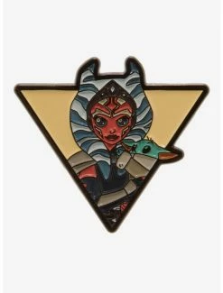 Television Star Wars The Mandalorian Chibi Ashoka & Grogu Enamel Pin - BoxLunch Exclusive