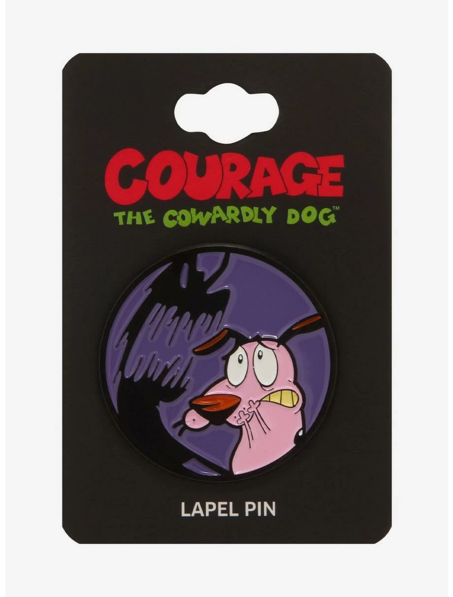Television Courage The Cowardly Dog Scary Shadow Enamel Pin - BoxLunch Exclusive 4 Television Courage The Cowardly Dog Scary Shadow Enamel Pin - BoxLunch Exclusive - Image 2